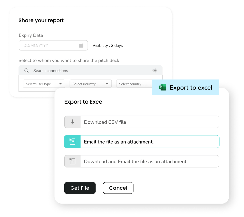 Share & export valuation reports